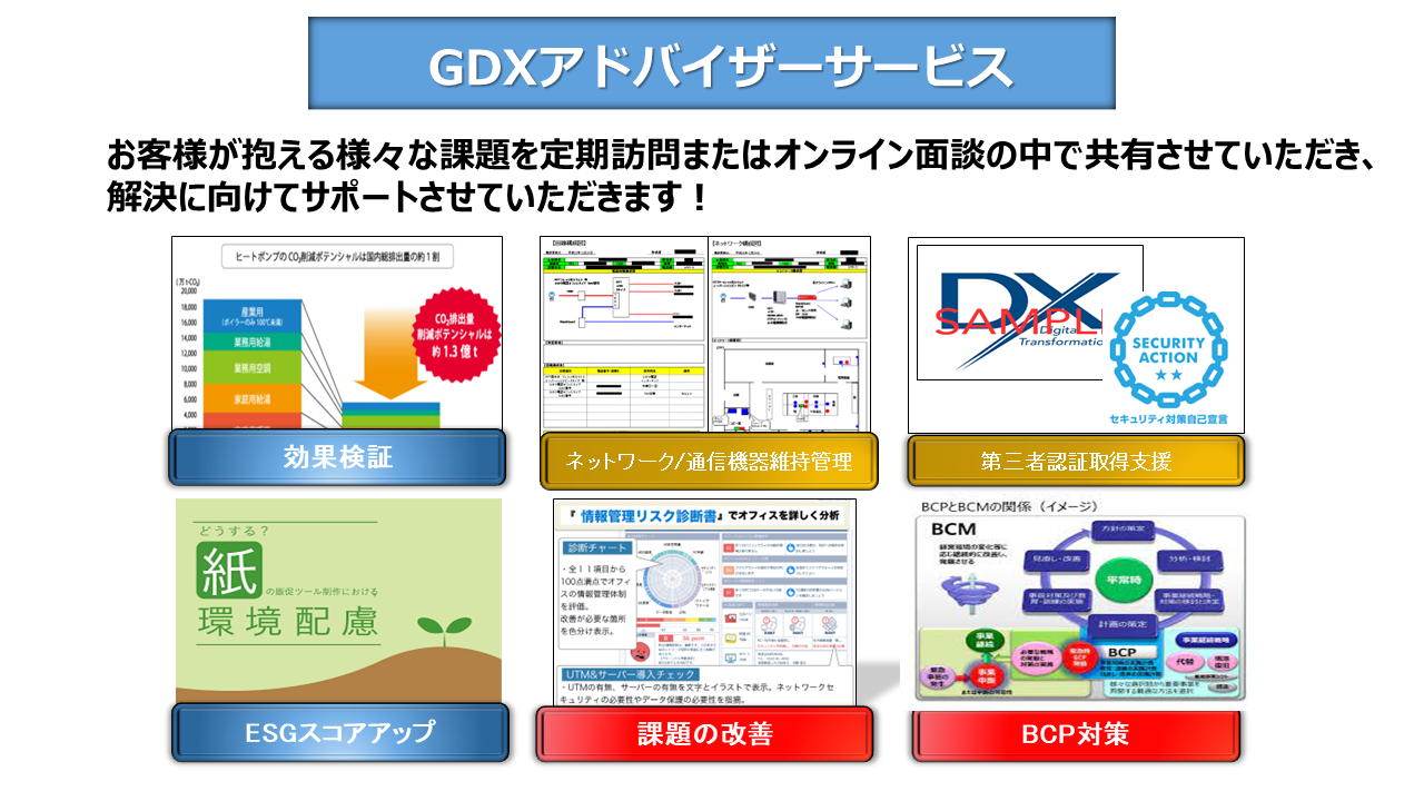 中小企業へのGX・DX伴走型支援 GDXアドバイザー「アイコンサービス 